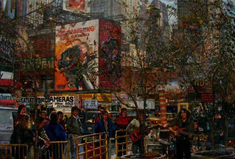 band on broadway street ny 1988 24x36